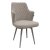 Стул на металлокаркасе с мягким сидением бежевый из бархата (арт 31706)