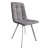 Стул с белыми ножками мягкий серый (арт 25064)
