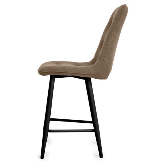 Стул барный на металлокаркасе мягкий из велюра (арт 20857) Фото 4