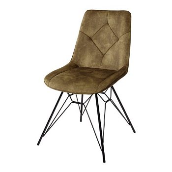 Стул мягкий зеленый из велюра (арт 10482) - Фото 2