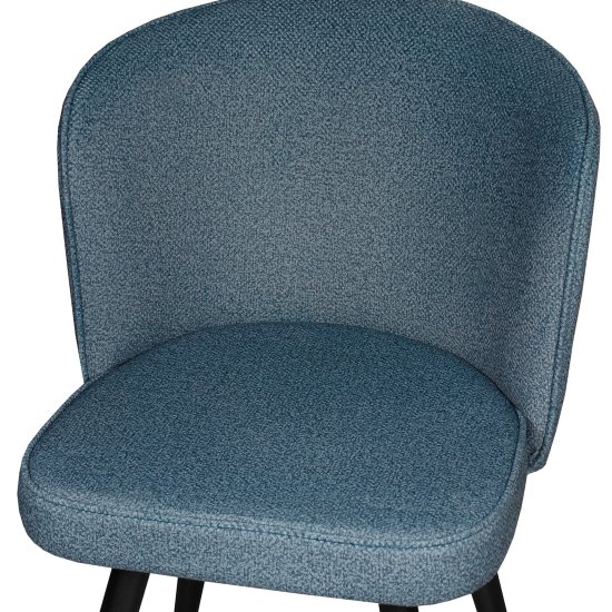 Стул на металлокаркасе с мягким сидением голубой (арт 34145) Фото 3