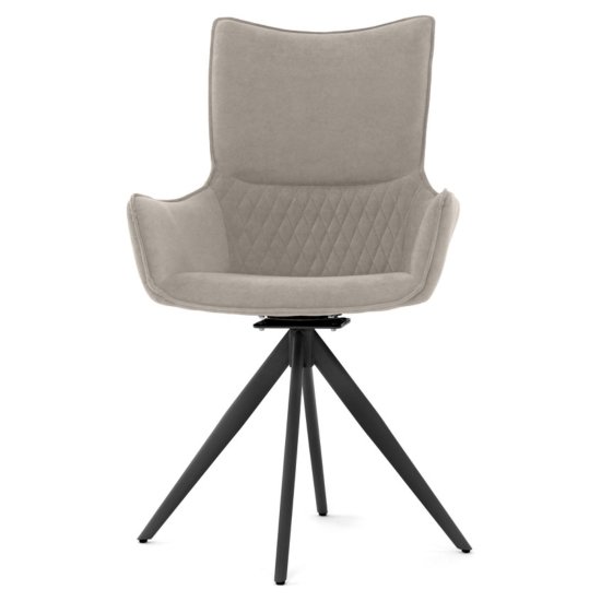 Стул дизайнерский мягкий слоновая кость из велюра (арт 35568) Фото 7