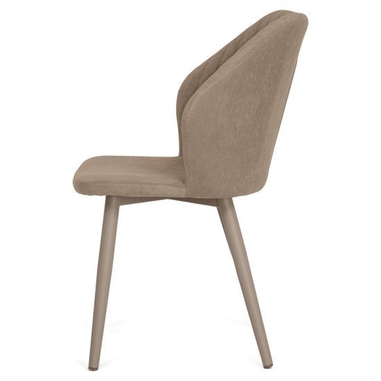 Стул мягкий бежевый из велюра (арт 25980) Фото 5