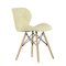 Стул дизайнерский из массива дерева мягкий бежевый eames (арт 5647)