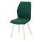 Стул на металлокаркасе с мягкой обивкой зеленый из велюра (арт 19946)