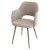 Стул на металлическом каркасе мягкий с подлокотниками бежевый (арт 27703)