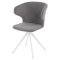Стул на металлокаркасе мягкий серый из велюра (арт 35586)