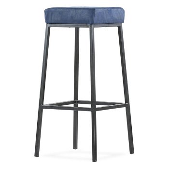 Стул барный дизайнерский мягкий синий loft (арт 11460) - Фото 2