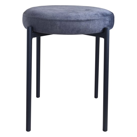 Табурет на металлическом каркасе ножки черные серый (арт 31457) Фото 2