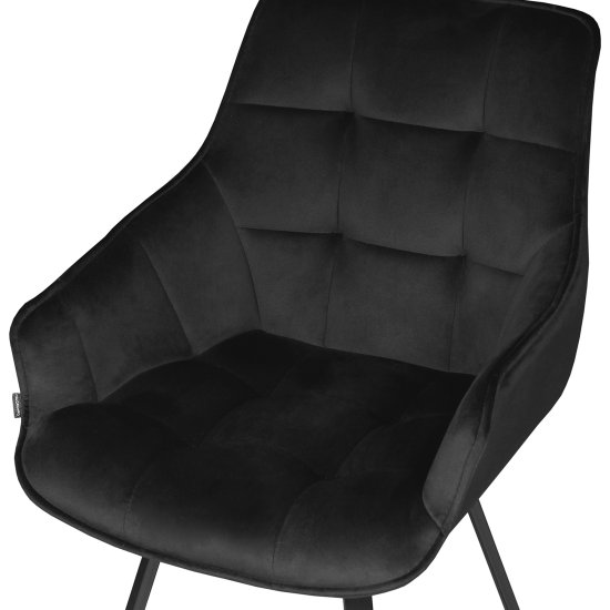 Стул-кресло на металлокаркасе с подлокотниками черный (арт 29442) Фото 3