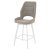 Полубарный стул с мягким сидением бежевый из велюра (арт 35534)