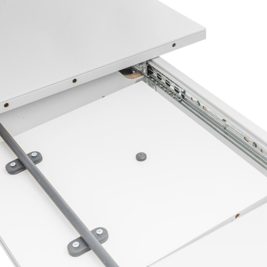 Кухонный стол раскладной овальный белый современный (арт 9568) Фото 2