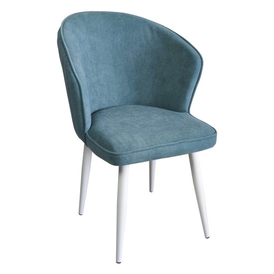 Стул на металлокаркасе голубой современный (арт 31741) Фото 1