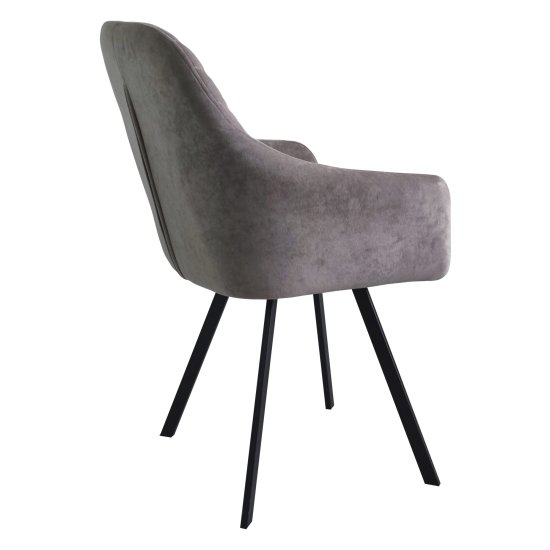 Полукресло с черными ножками мягкое с подлокотниками (арт 29512) Фото 2