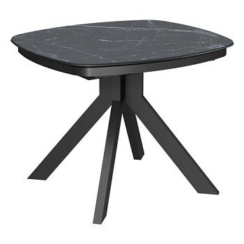 Стол кухонный овальный с керамической столешницей 100 см (арт 32718) - Фото 2