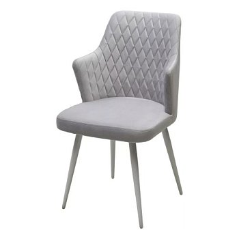 Стул мягкий бежевый из велюра (арт 33474) - Фото 2