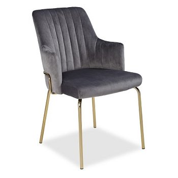 Стул-кресло дизайнерский с мягким сидением с подлокотниками (арт 11323) - Фото 2