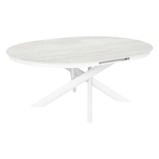 Стол обеденный раскладной круглый керамический современный (арт 35097) Фото 2