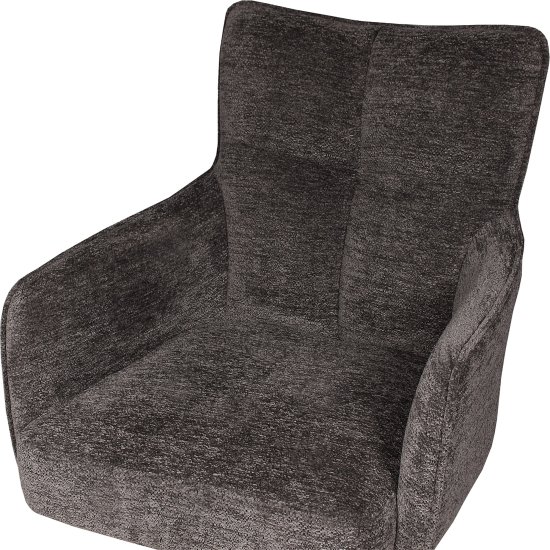 Полукресло на металлокаркасе мягкое серое велюровое (арт 35401) Фото 3