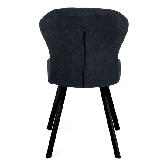 Стул на металлическом каркасе мягкий серый велюровый (арт 19450) Фото 2