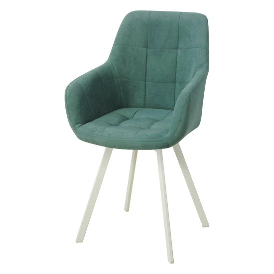 Стул-кресло голубой с обивкой из велюра (арт 24481) Фото 1