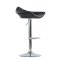Барный стул на металлокаркасе ножки хром мягкий черный регулируемый (арт 6483)