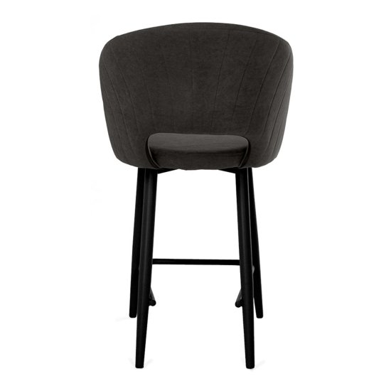 Полубарный стул на металлокаркасе мягкий велюровый (арт 26725) Фото 2