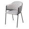 Стул на каркасе из металла с мягким сидением серый (арт 33619)