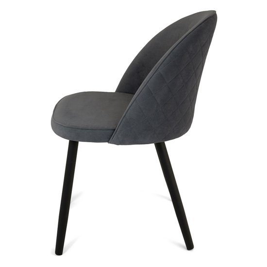 Стул кухонный серый с обивкой из велюра (арт 21092) Фото 4