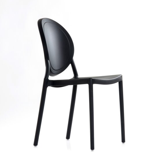 Стул кухонный ножки черные черный современный (арт 6600) Фото 3