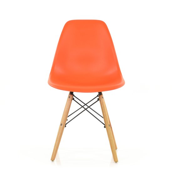 Стул дизайнерский деревянный оранжевый eames (арт 2327) Фото 2
