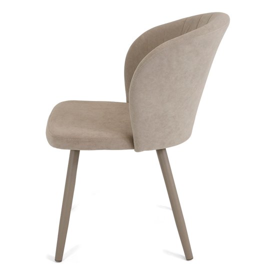 Стул слоновая кость из велюра (арт 22391) Фото 4