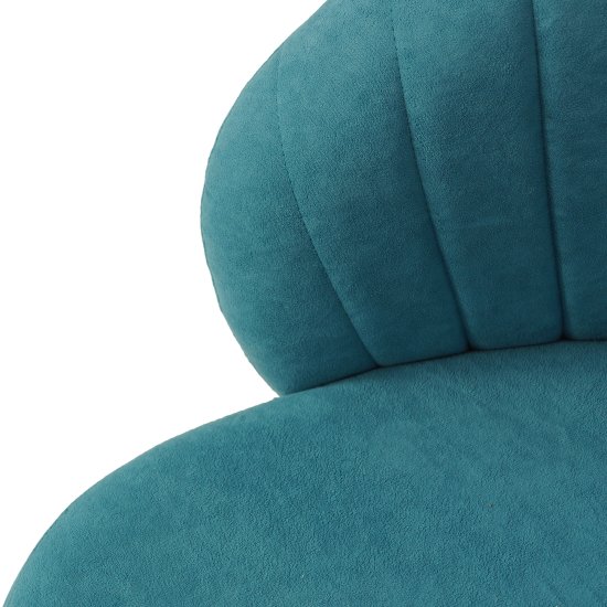 Полубарный стул с мягким сидением голубой велюровый (арт 25281) Фото 3
