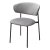 Стул на каркасе из металла с мягким сидением серый из велюра (арт 33626)