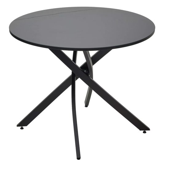 Стол круглый черный на одной ножке (арт 33420) Фото 4