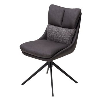 Стул с мягким сидением серый с обивкой из велюра (арт 34127) - Фото 2