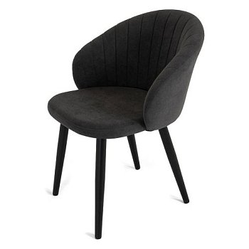 Стул на металлокаркасе мягкий коричневый из велюра (арт 23324) - Фото 2