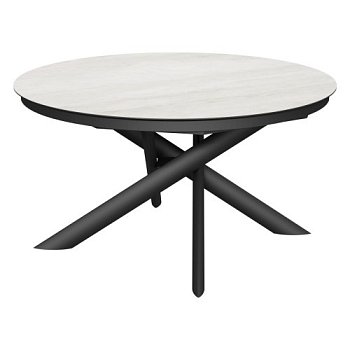 Обеденный стол круглый с керамическим покрытием на одной ножке (арт 35126) - Фото 2