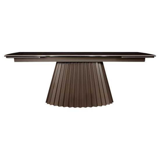 Стол дизайнерский раздвижной из керамогранита 180 см (арт 35662) Фото 3