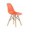 Стул дизайнерский деревянный оранжевый eames (арт 2327)