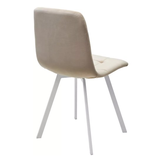 Стул мягкий бежевый из велюра (арт 33920) Фото 2