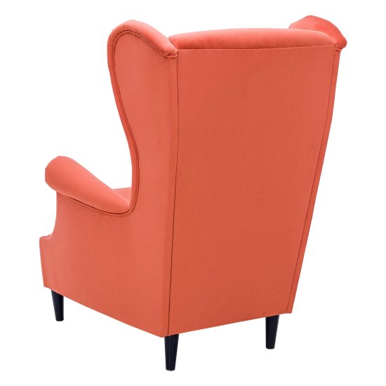 Полукресло мягкое оранжевое классика (арт 25228) Фото 3
