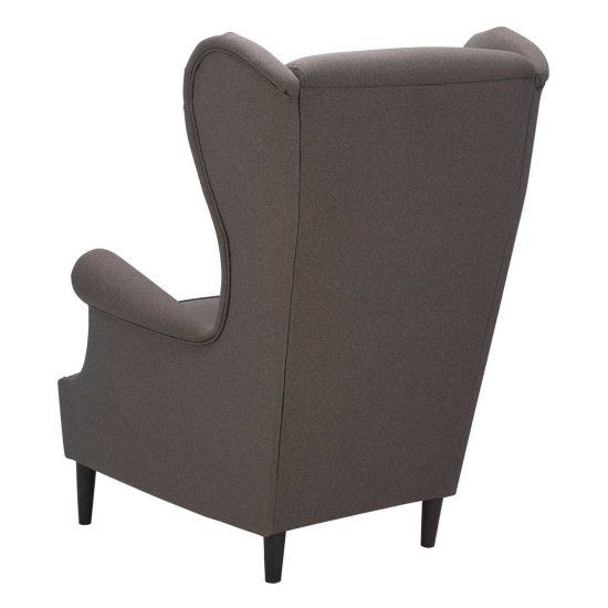Стул-кресло мягкий с подлокотниками серый классический (арт 29447) Фото 5