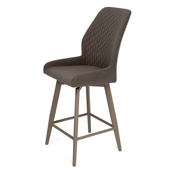 Стул барный металлический мягкий с обивкой из велюра (арт 33572) - Фото 2