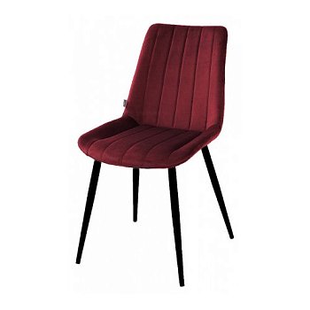 Стул кухонный на металлокаркасе мягкий красный из велюра (арт 10071) - Фото 2