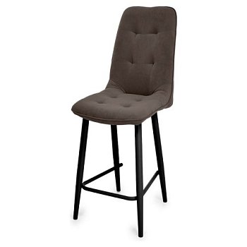 Стул барный на металлокаркасе с обивкой из велюра (арт 20847) - Фото 2