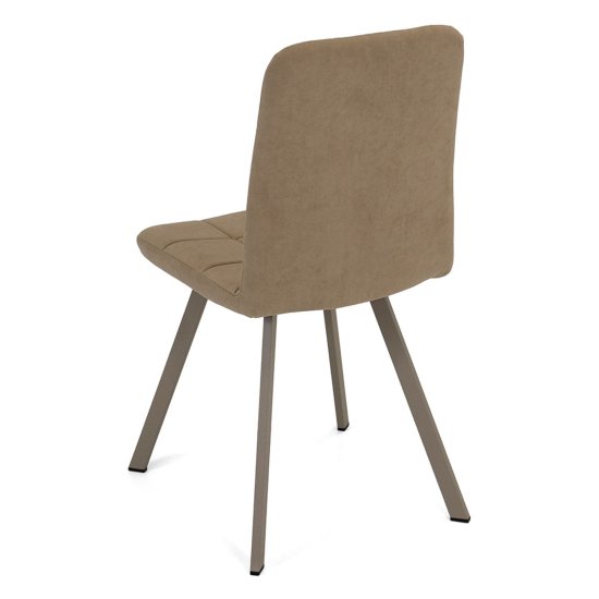 Стул мягкий бежевый из велюра (арт 18726) Фото 4