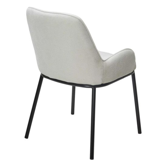 Стул с черными ножками мягкий белый (арт 33451) Фото 2