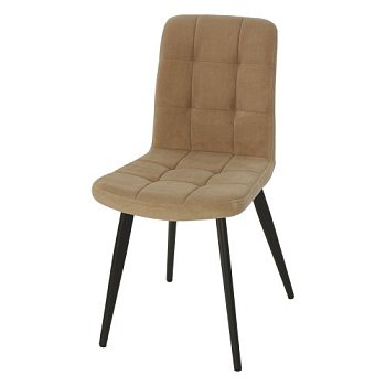 Стул с черными ножками мягкий из велюра (арт 33956) - Фото 2