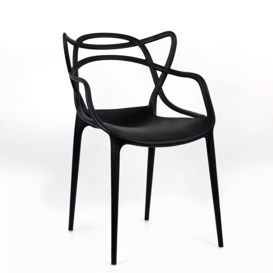 Стул ножки черные черный из пластика (арт 2360) Фото 3